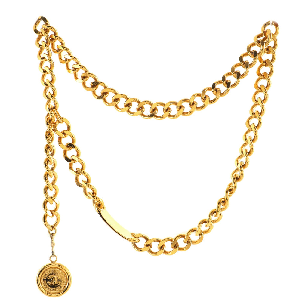 Vintage Medallion Chain Belt Metal 0