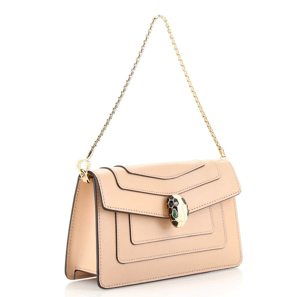 Serpenti Forever Chain Clutch Leather Mini