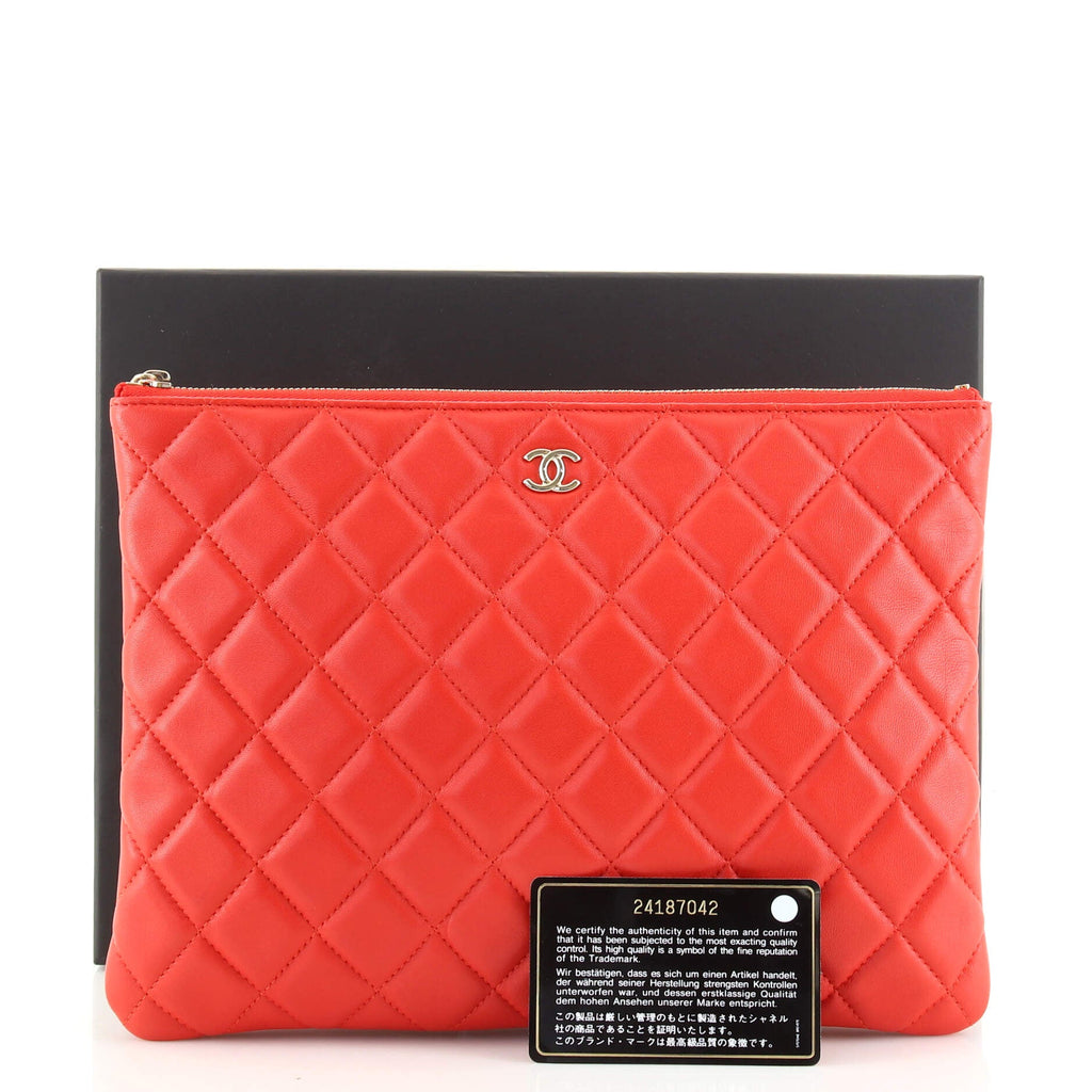 O Case Clutch Quilted Lambskin Medium