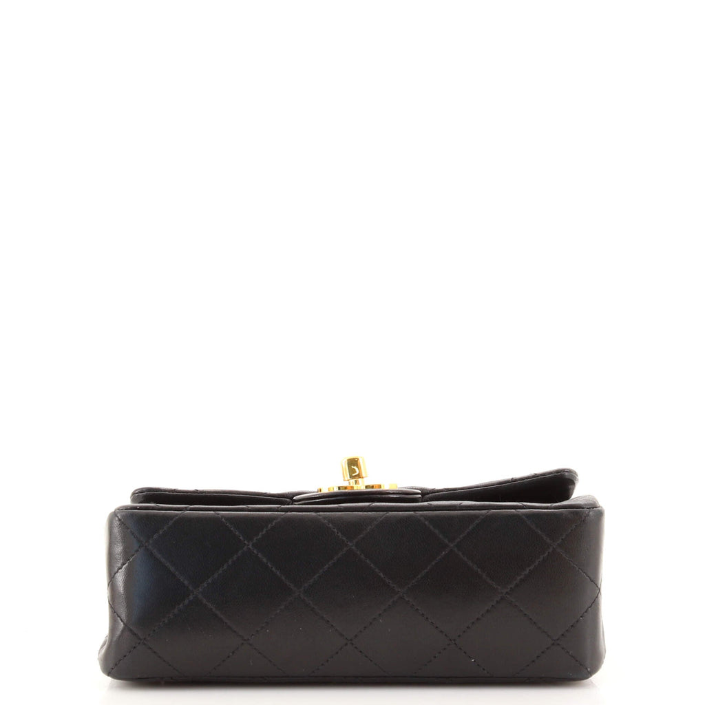 Vintage Square Classic Single Flap Bag Quilted Lambskin Mini