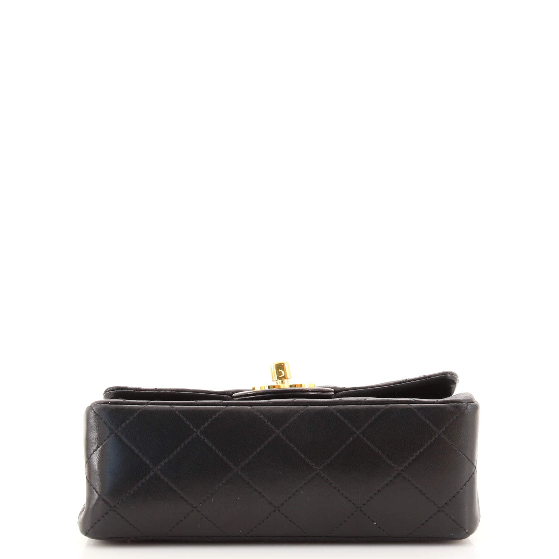 Vintage Square Classic Single Flap Bag Quilted Lambskin Mini