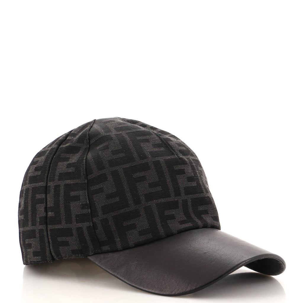 Logo Reversible Baseball Cap Zucca Canvas with Leather