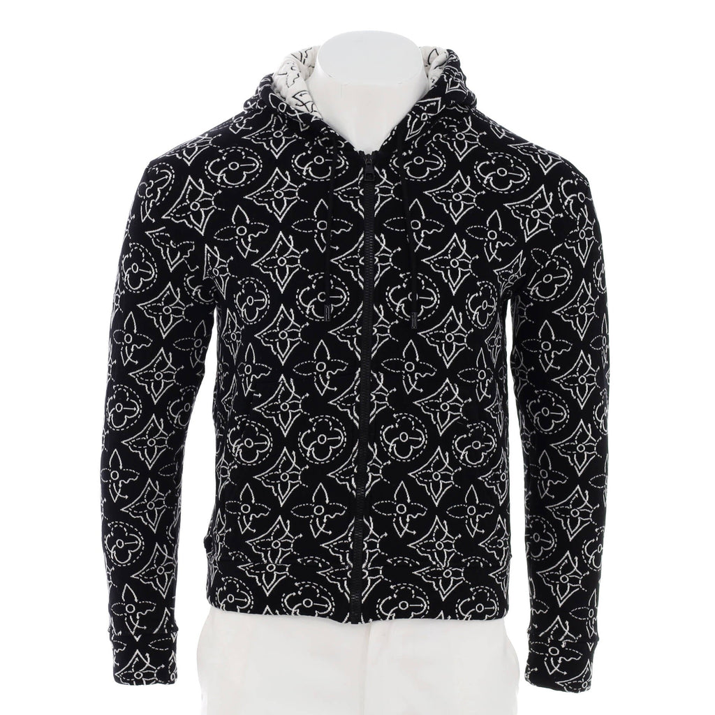 Men's LV x NBA Strategic Flower Hoodie Quilted Cotton Blend
