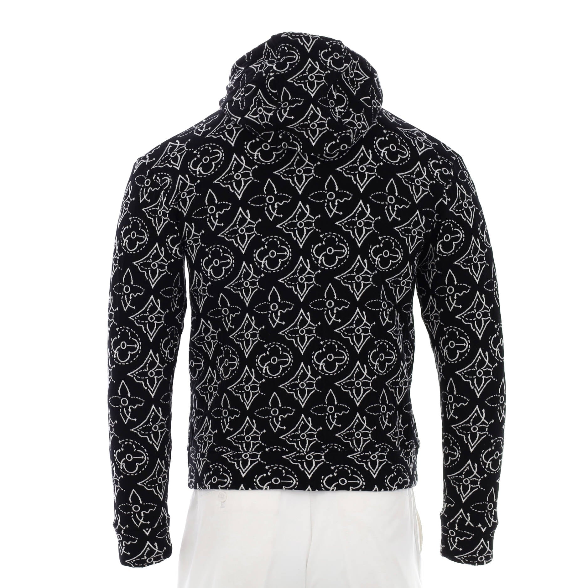 Men's LV x NBA Strategic Flower Hoodie Quilted Cotton Blend