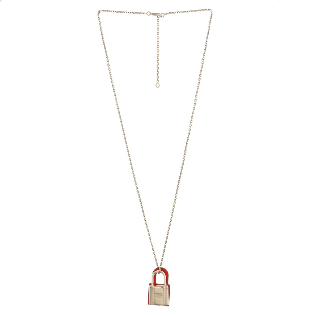 O'Kelly Pendant Necklace Metal and Leather Small