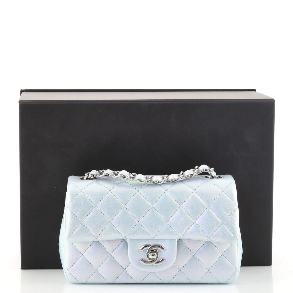 Classic Single Flap Bag Quilted Iridescent Calfskin Mini