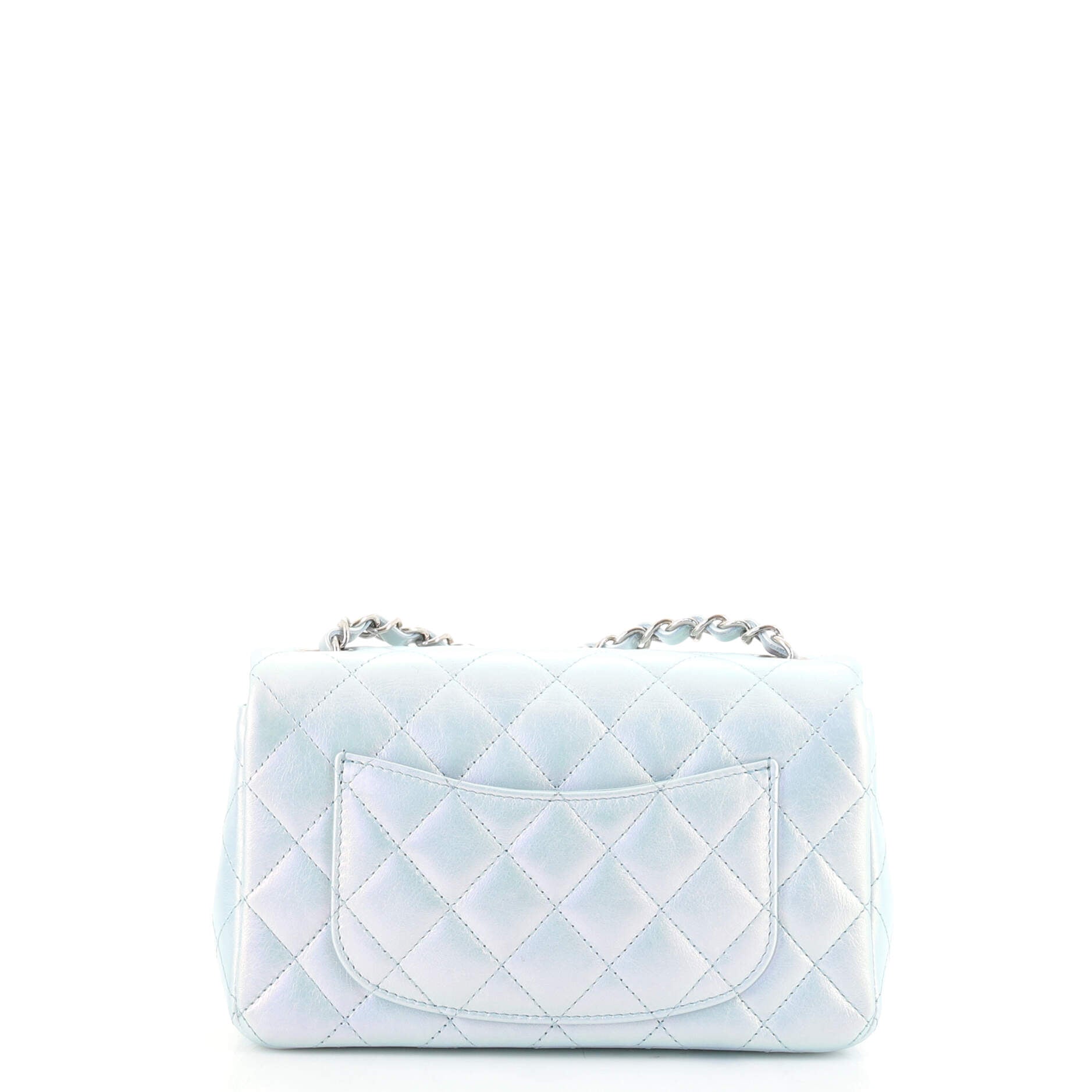 Classic Single Flap Bag Quilted Iridescent Calfskin Mini