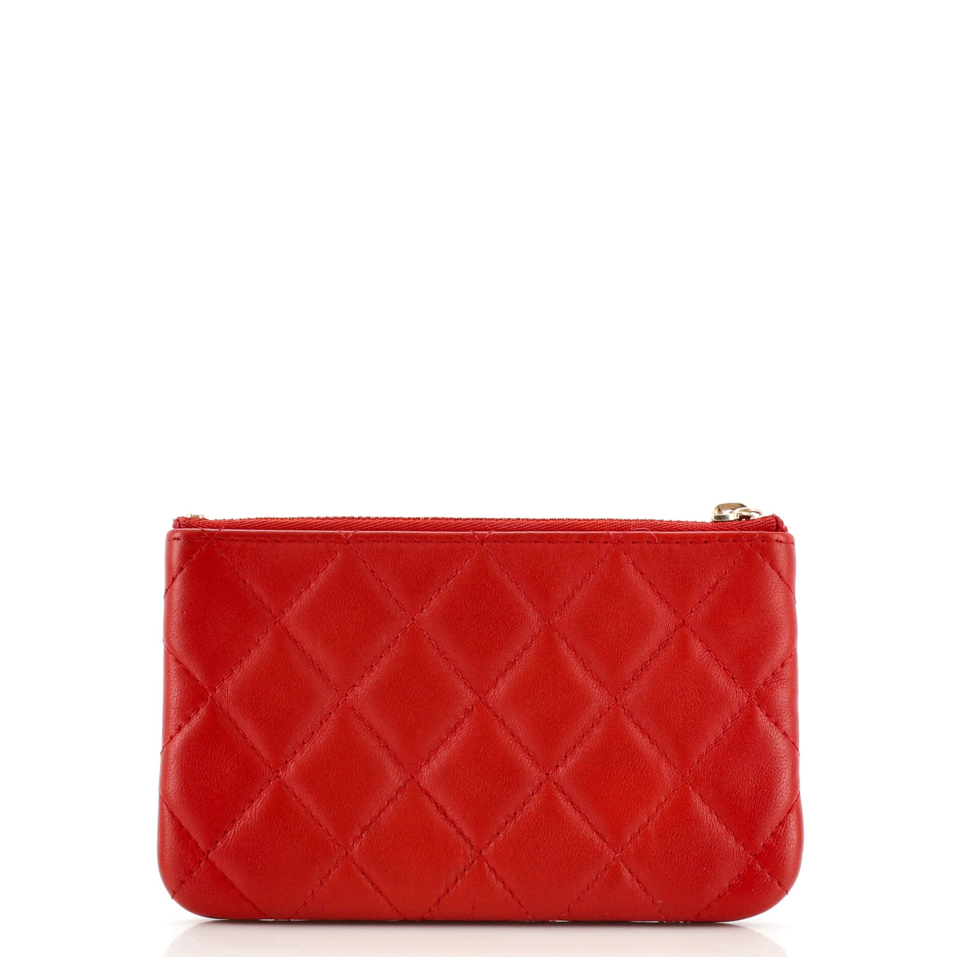 Classic O Case Pouch Quilted Lambskin Mini