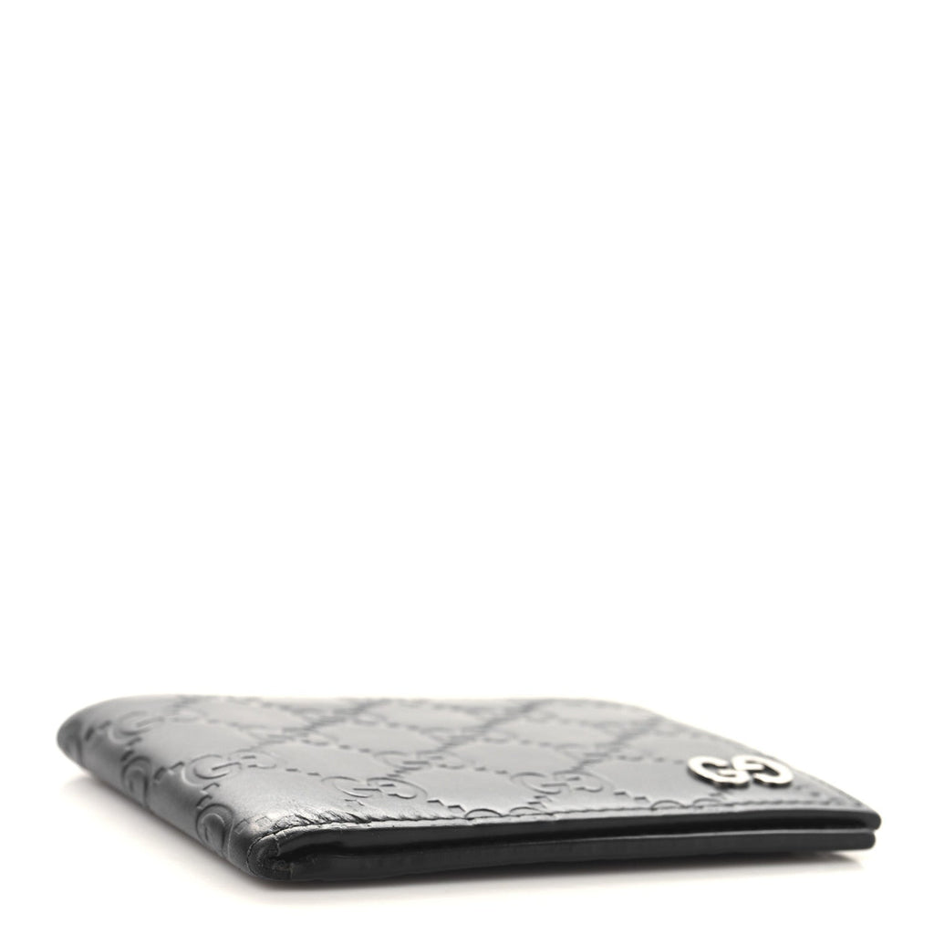 Guccissima Signature Dorian Bi-Fold Wallet Black