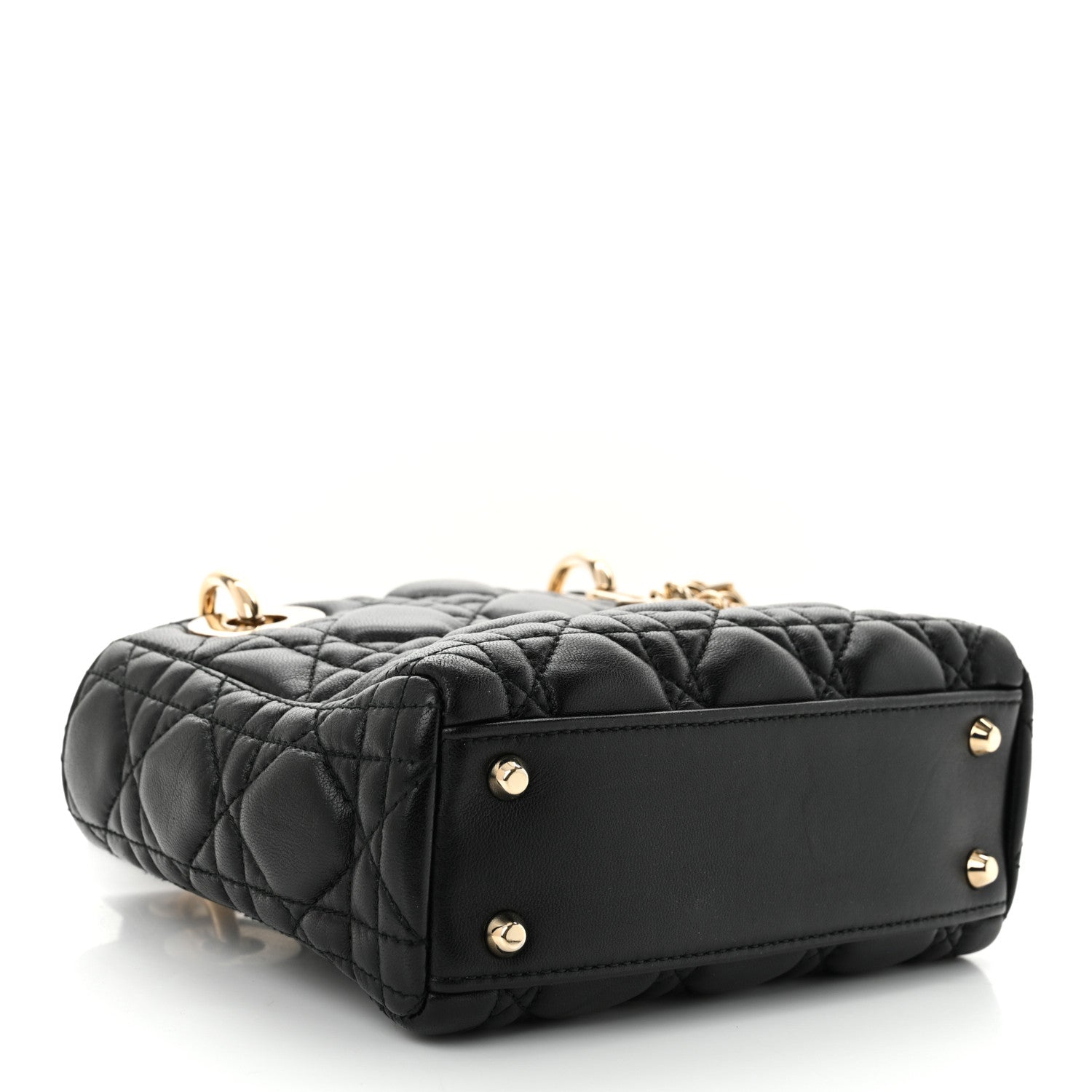Lambskin Cannage Mini Lady Dior Black
