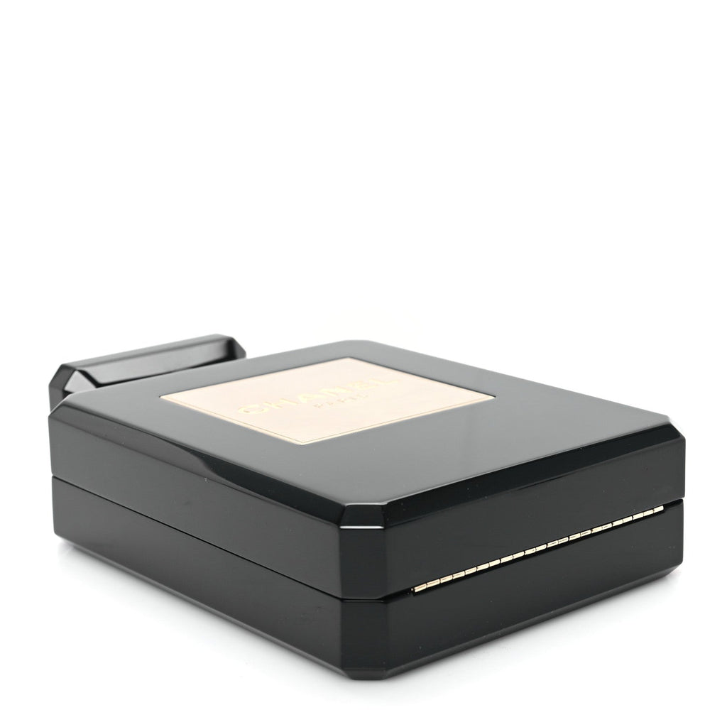 Plexiglass Perfume Bottle Clutch Black