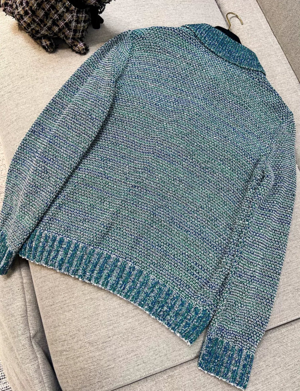 Chanel 23K blue tweed jacket