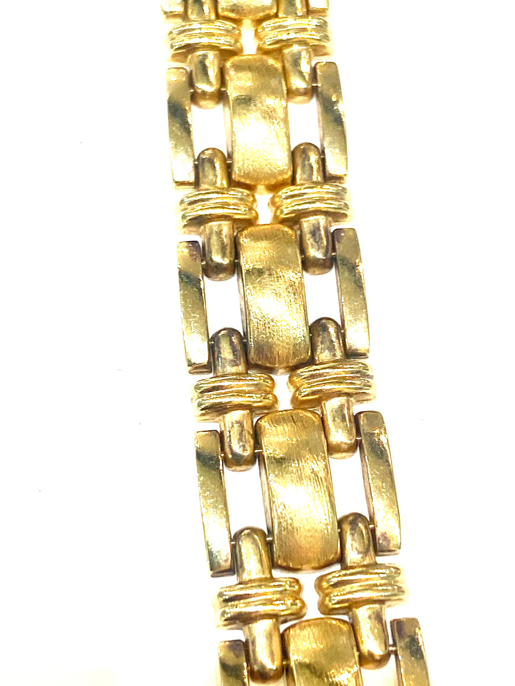 14K YELLOW GOLD BAR LINK BRACELET