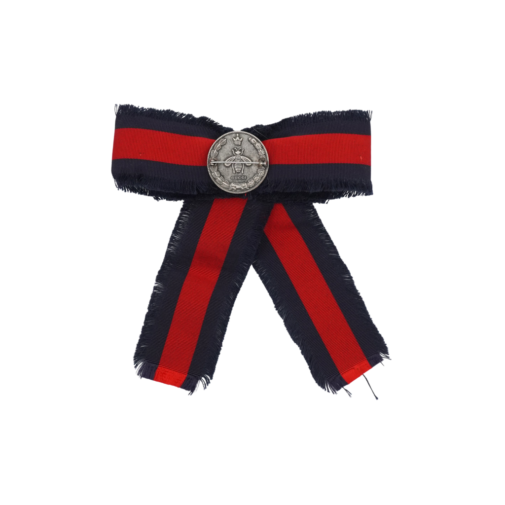 Gucci Web Grosgrain Bow Brooch