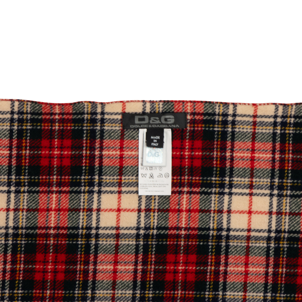 Dolce & Gabbana Wool Plaid Scarf