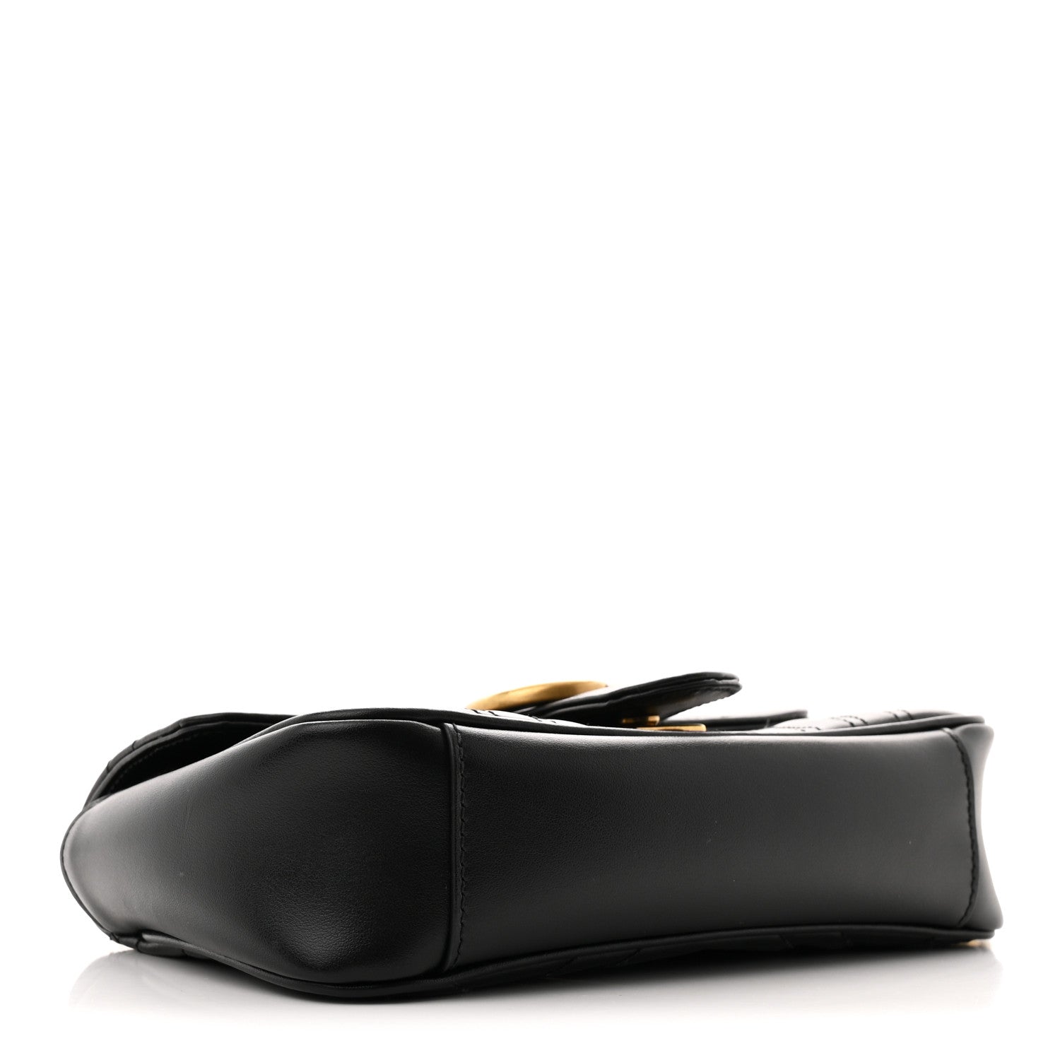 Calfskin Matelasse Mini GG Marmont Shoulder Bag Black