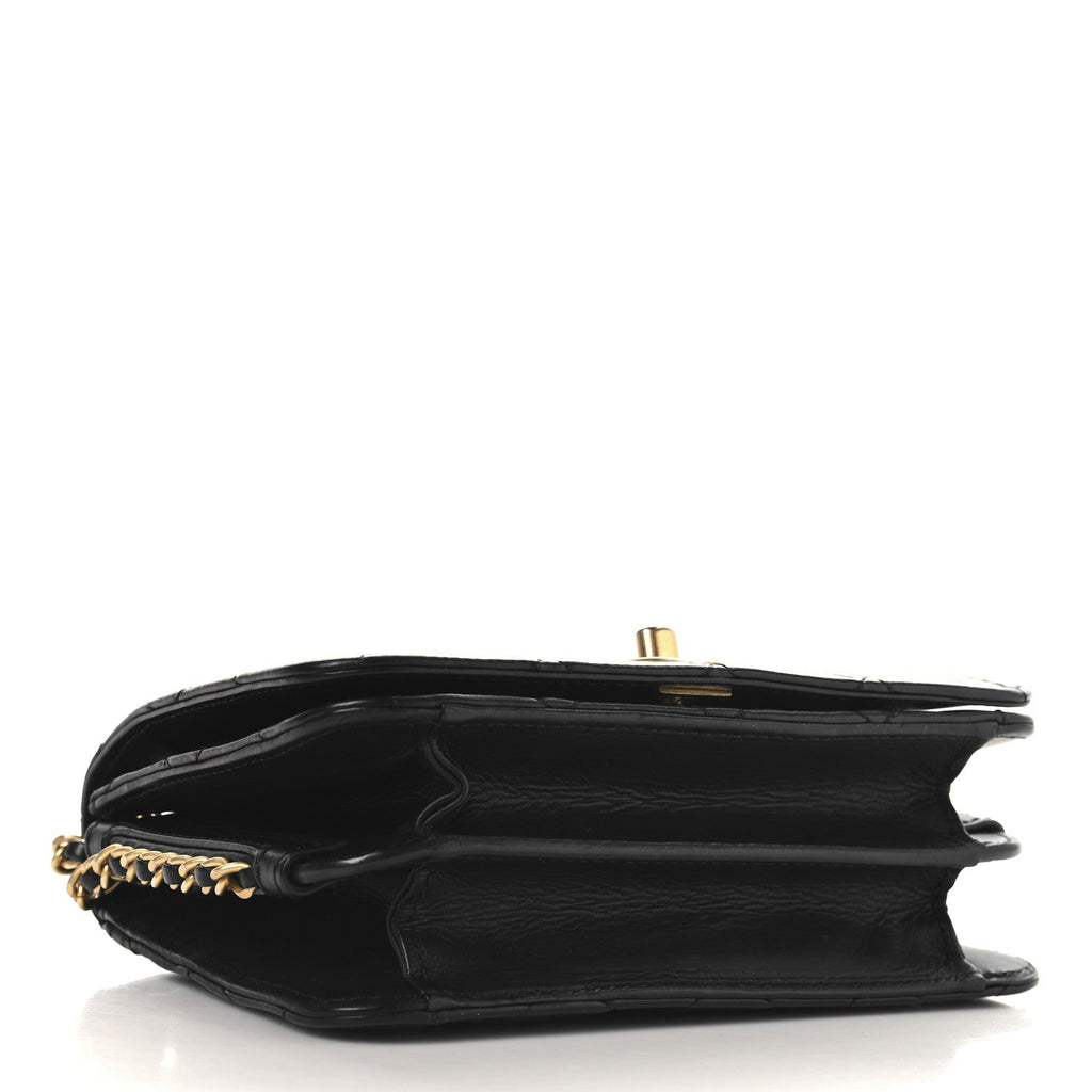 Lambskin Quilted CC Chain Flap Black