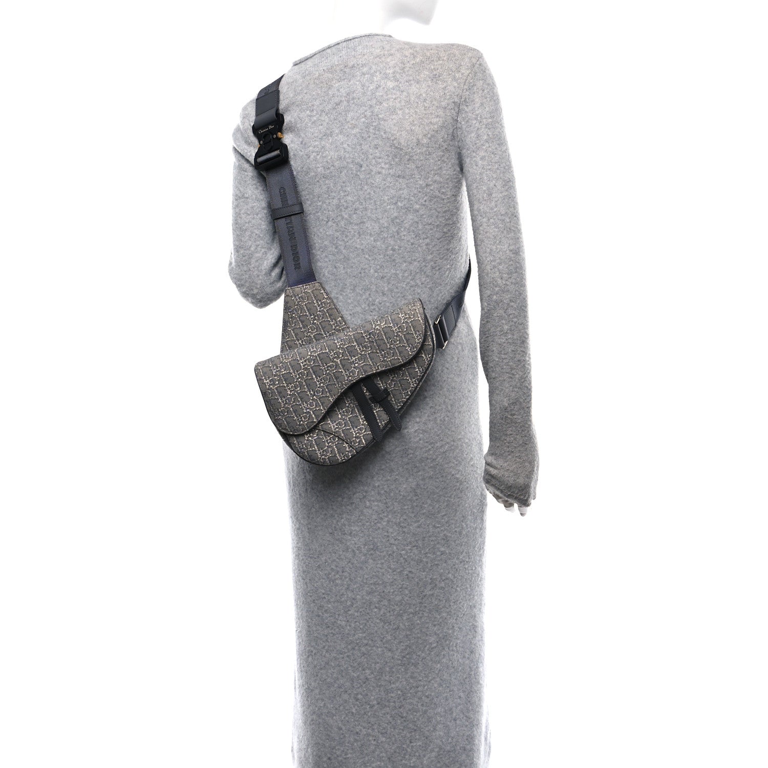 Oblique Mens Saddle Bag Grey