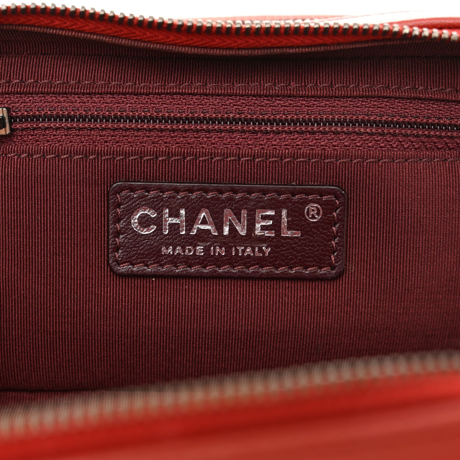 Lambskin Quilted Mini Coco Boy Camera Case Red