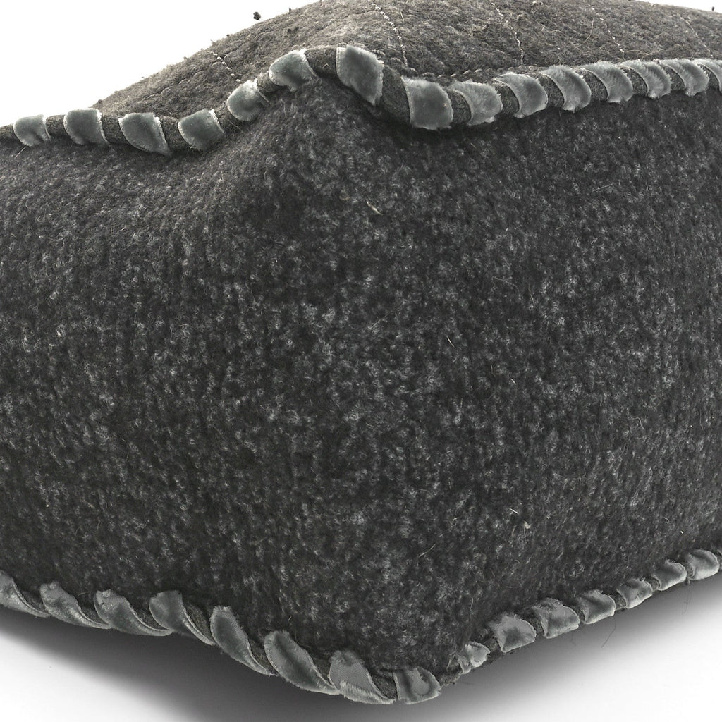 Wool Felt Quilted Large Shopping Tote Grey