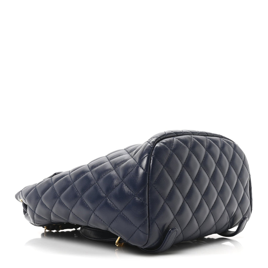 Calfskin Quilted Small Urban Spirit Backpack Navy