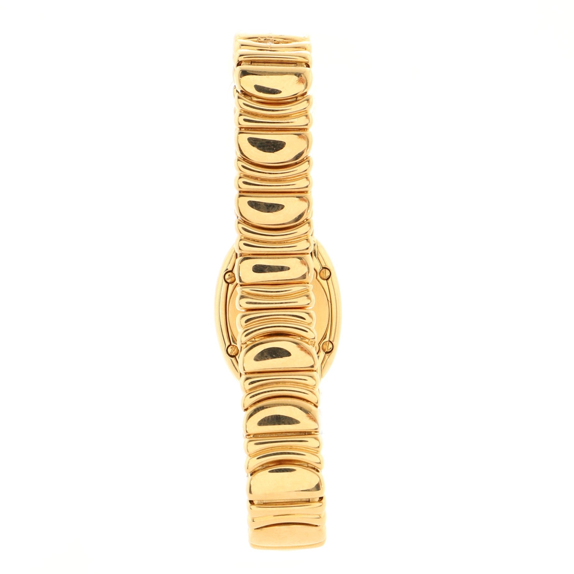 Baignoire Quartz Watch Yellow Gold with Diamond Bezel 18