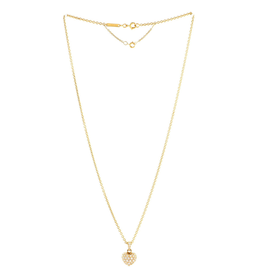 Heart Pendant Necklace 18K Yellow Gold with Diamonds
