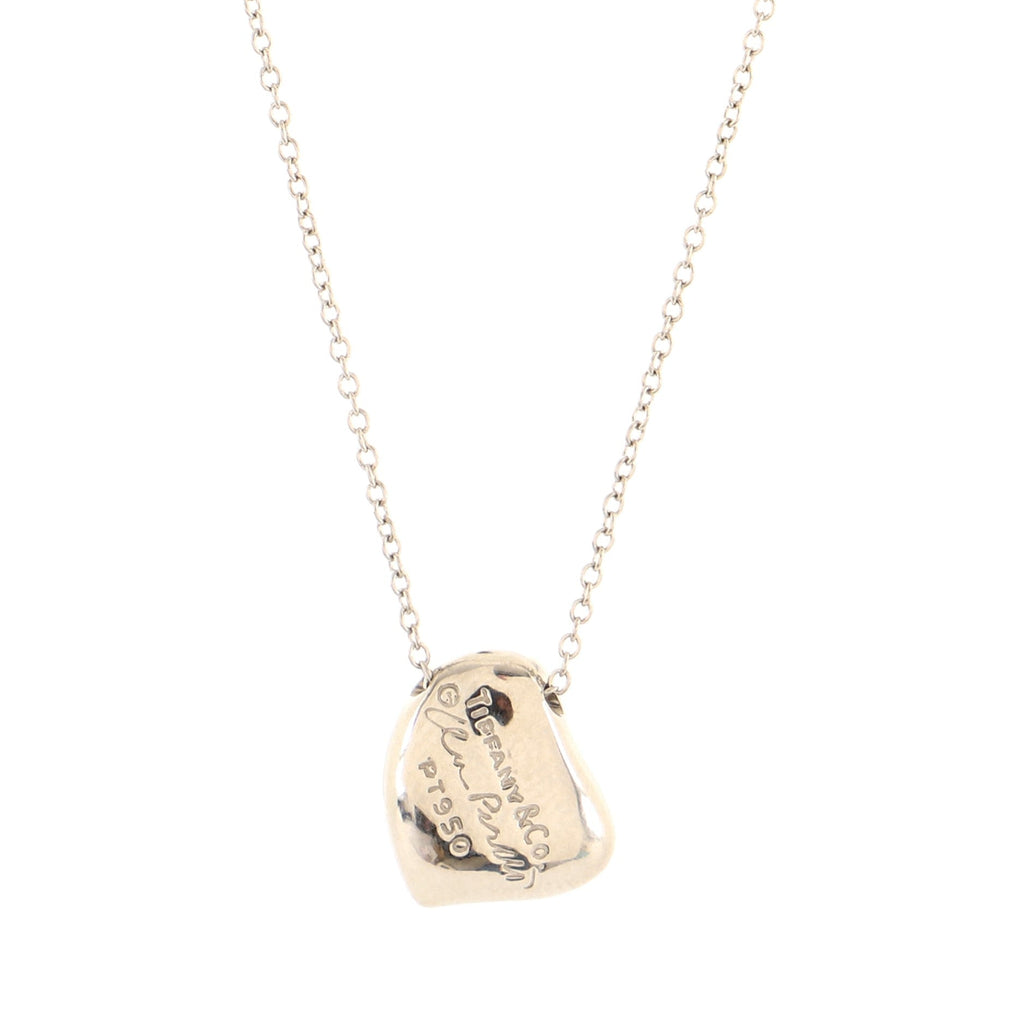 Elsa Peretti Heart Pendant Necklace Platinum with Diamonds