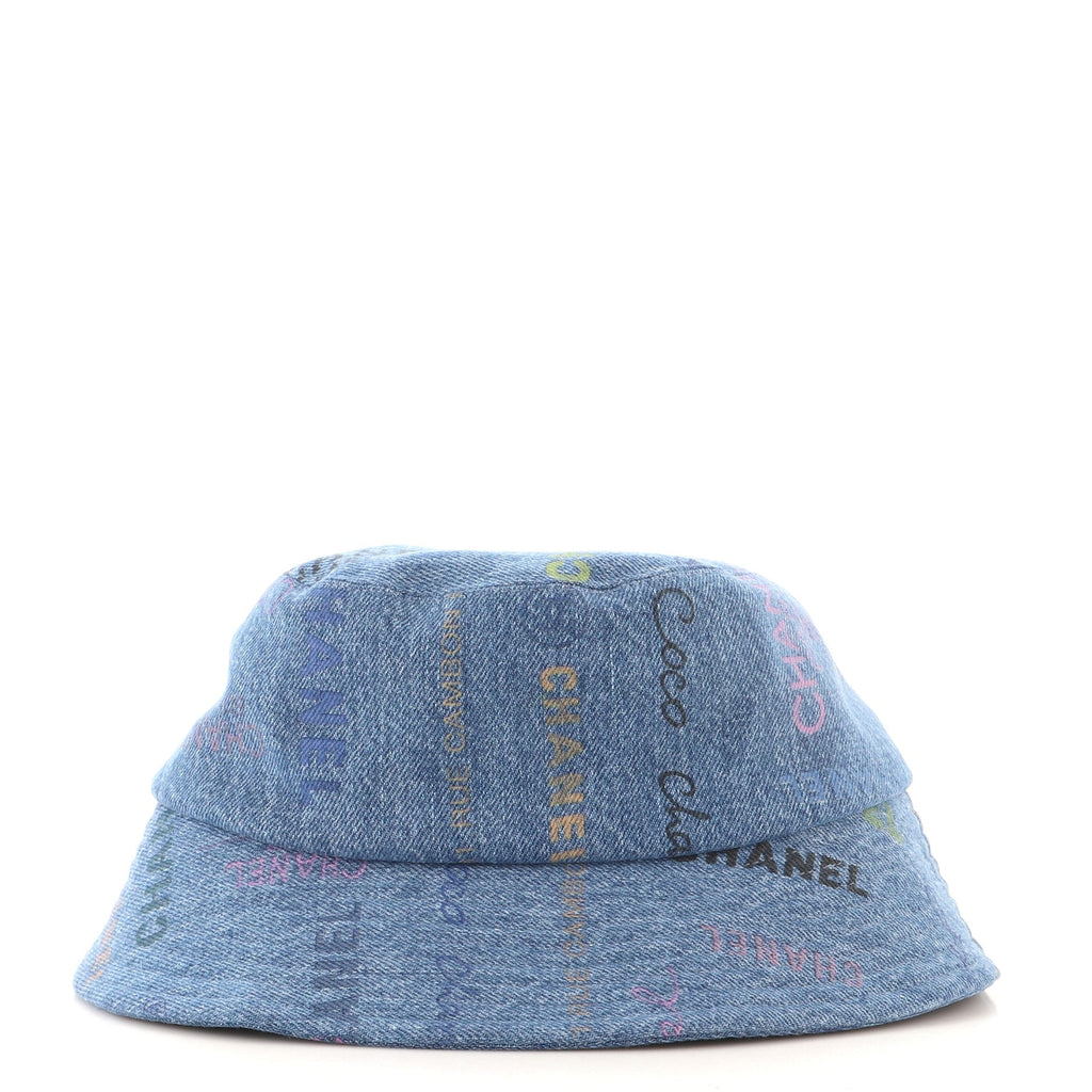 Denim Mood Bucket Hat Logo Printed Denim XXL