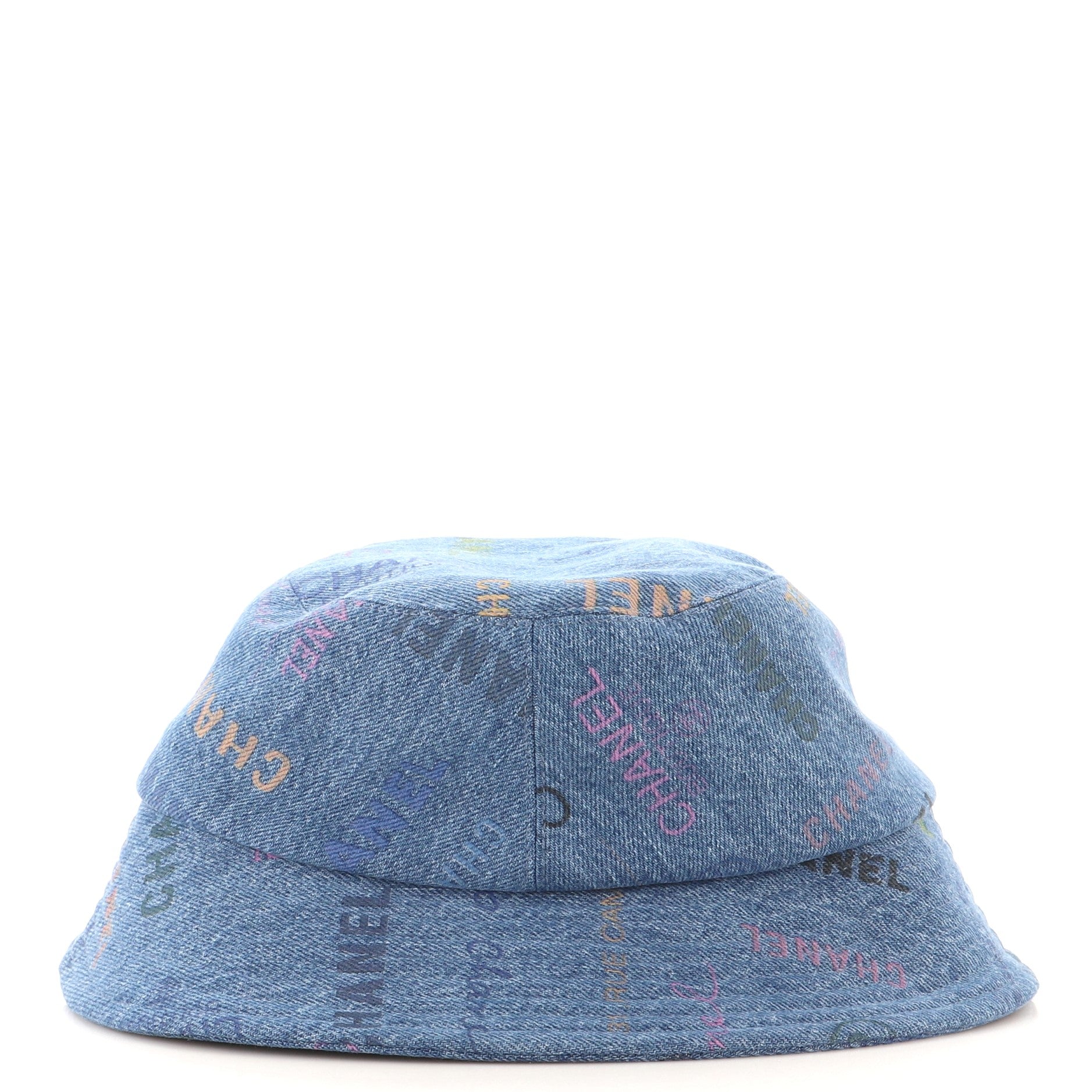 Denim Mood Bucket Hat Logo Printed Denim XXL