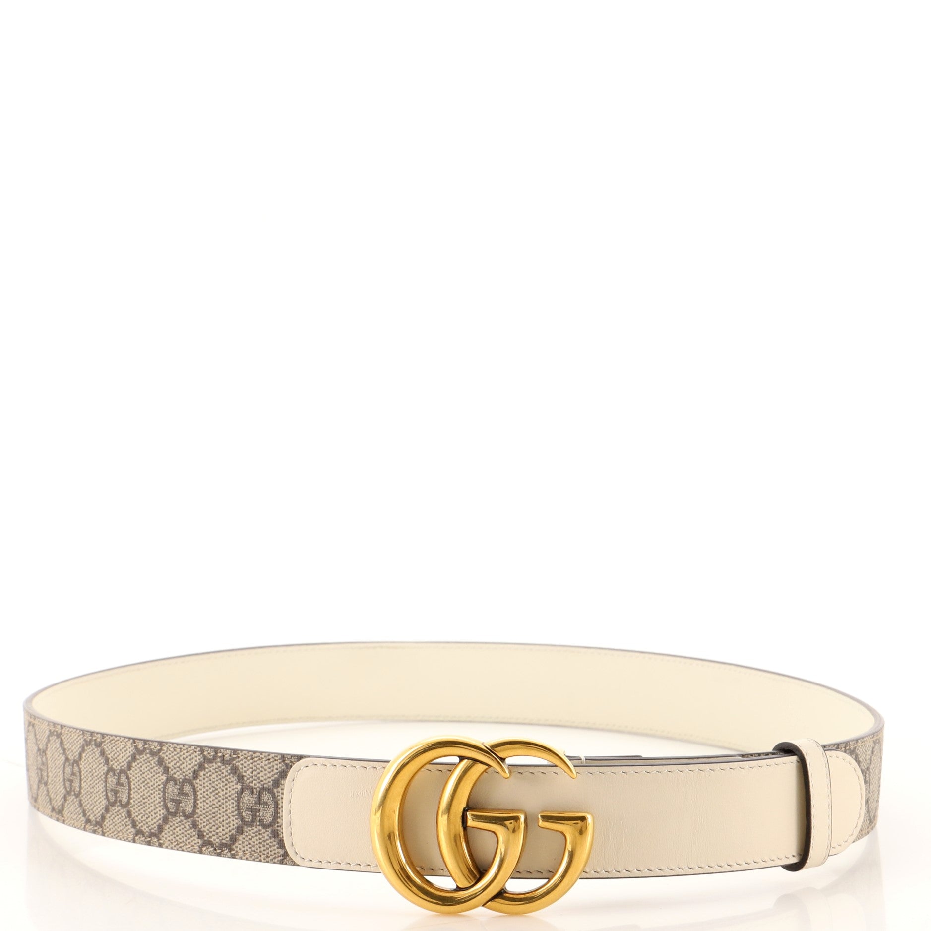 GG Marmont Belt Leather and GG Coated Canvas Medium 90