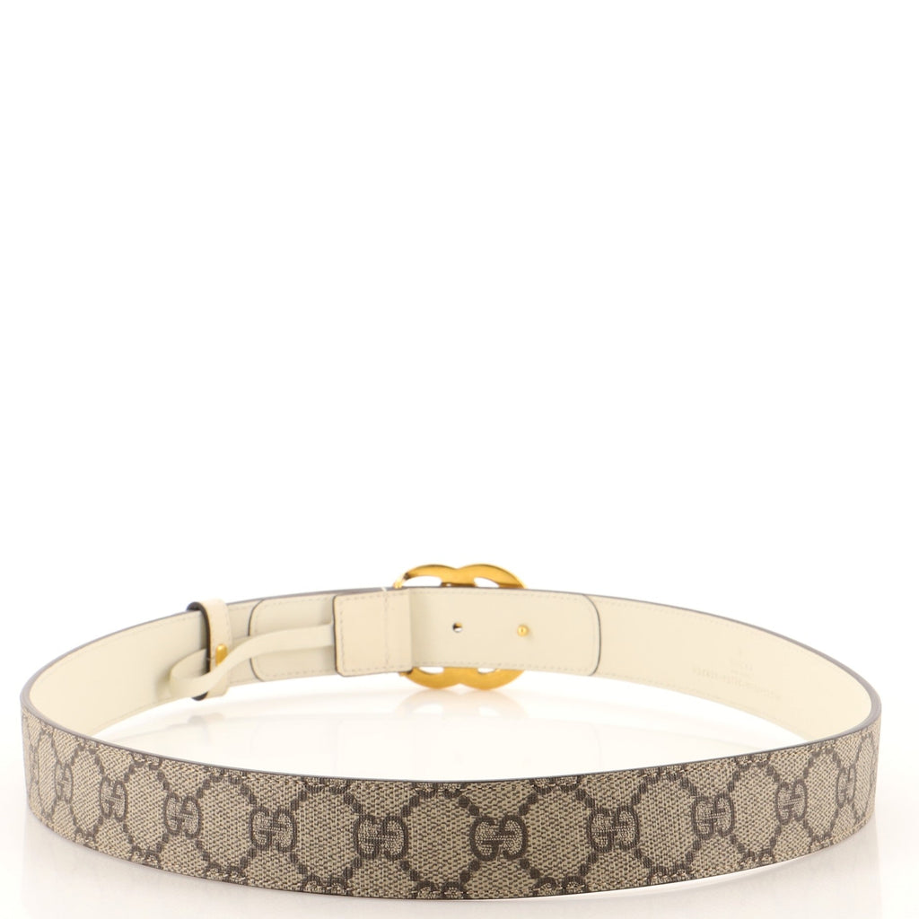 GG Marmont Belt Leather and GG Coated Canvas Medium 90