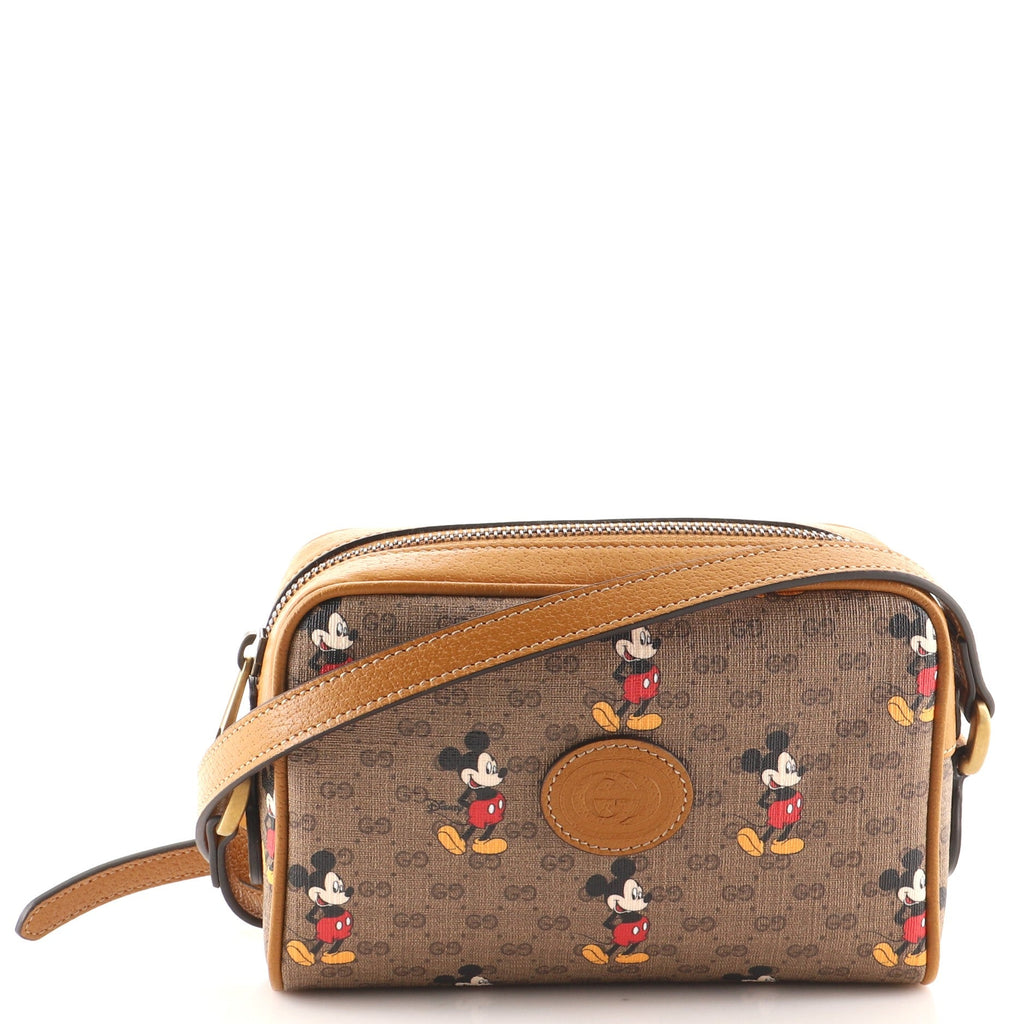 Disney Mickey Mouse Shoulder Bag Printed Mini GG Coated Canvas Mini