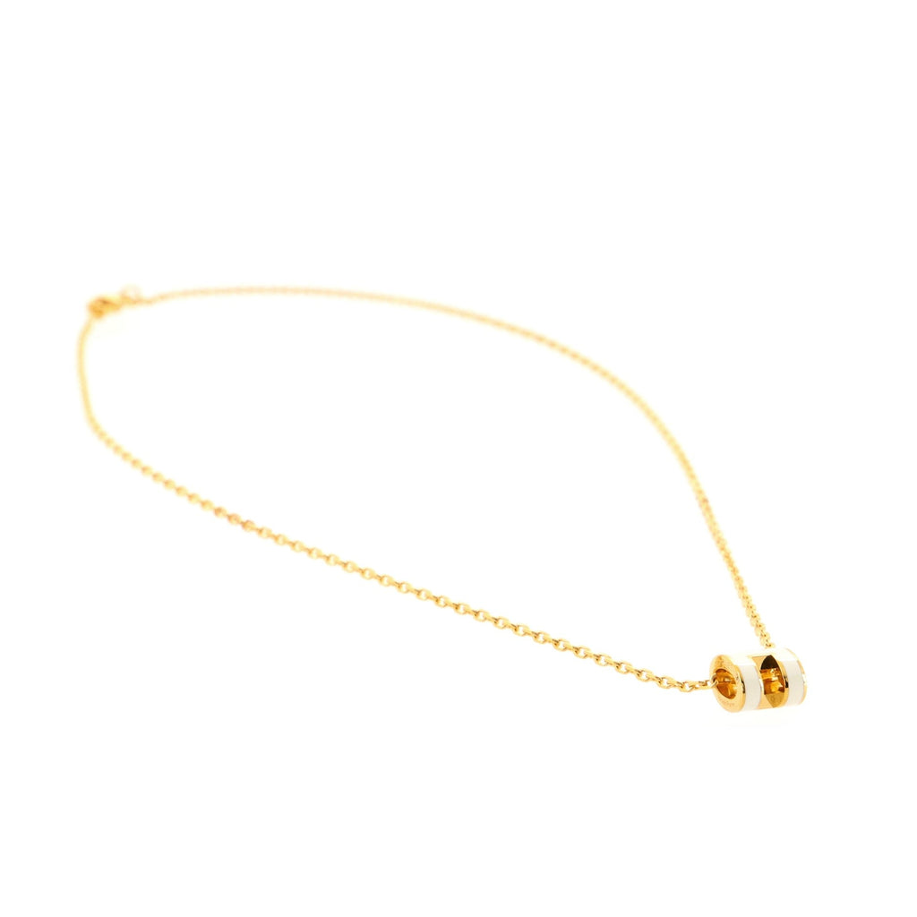Pop H Pendant Chain Necklace Metal and Enamel Mini
