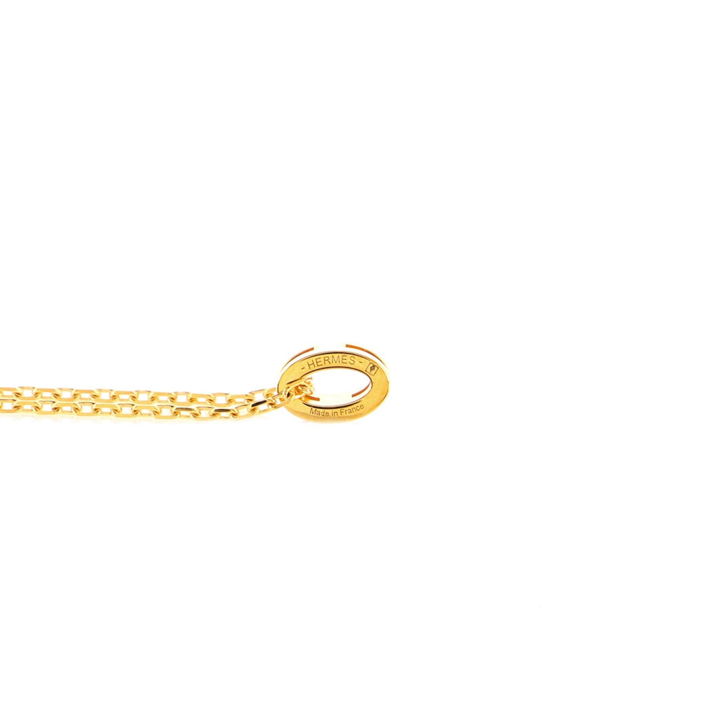 Pop H Pendant Chain Necklace Metal and Enamel Mini