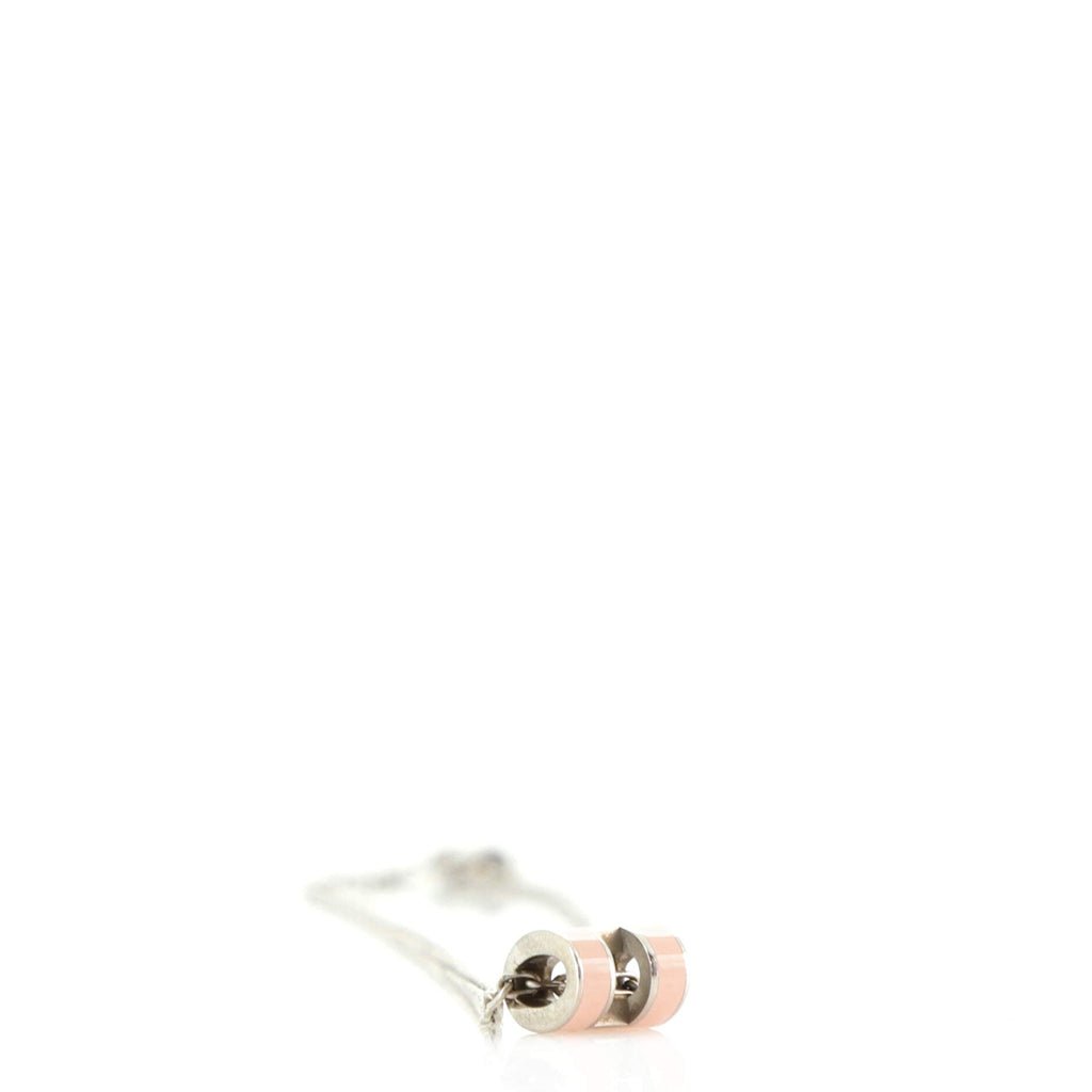Pop H Pendant Chain Necklace Metal and Enamel Mini