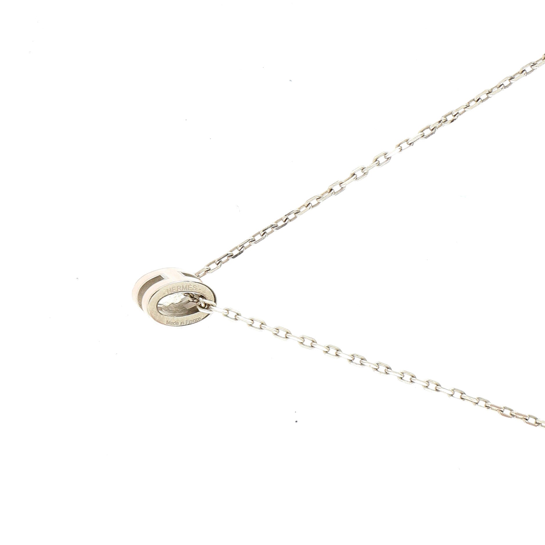 Pop H Pendant Chain Necklace Metal and Enamel Mini