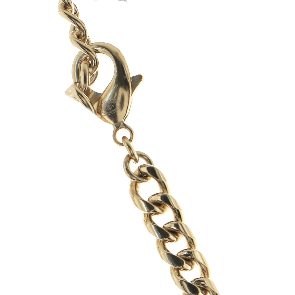 No.5 Perfume Bottle CC Charm Chain Link Belt Metal with Faux Pearls and Crystals 0