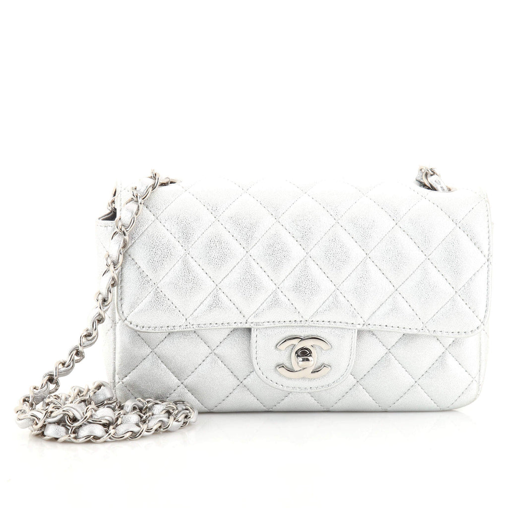 Classic Single Flap Bag Quilted Iridescent Calfskin Mini