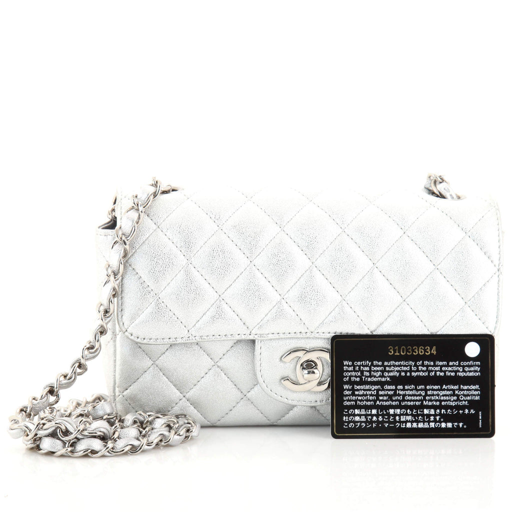 Classic Single Flap Bag Quilted Iridescent Calfskin Mini