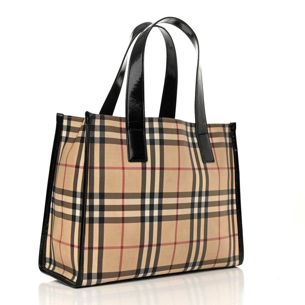 House Check Tote Black