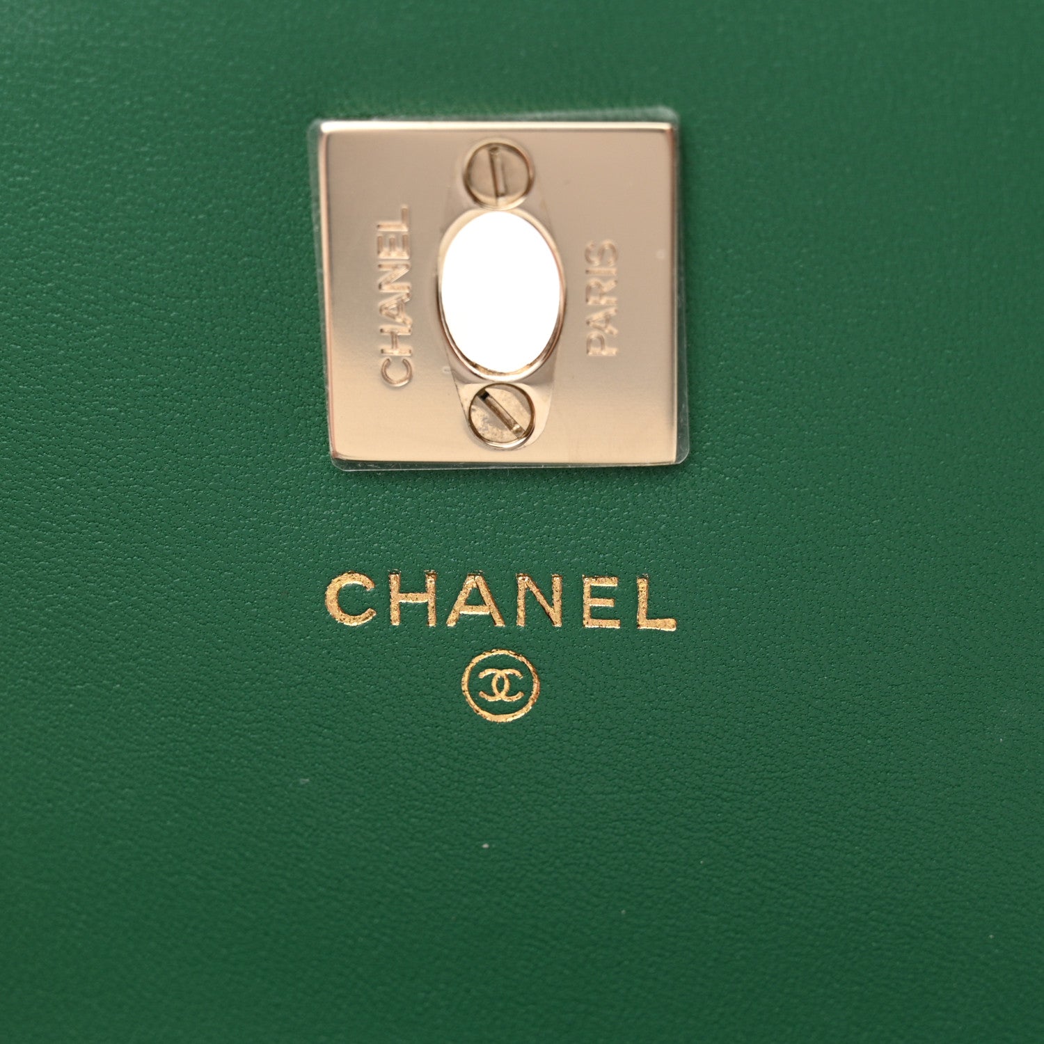 Lambskin Crystal Diamante Clutch With Chain Green