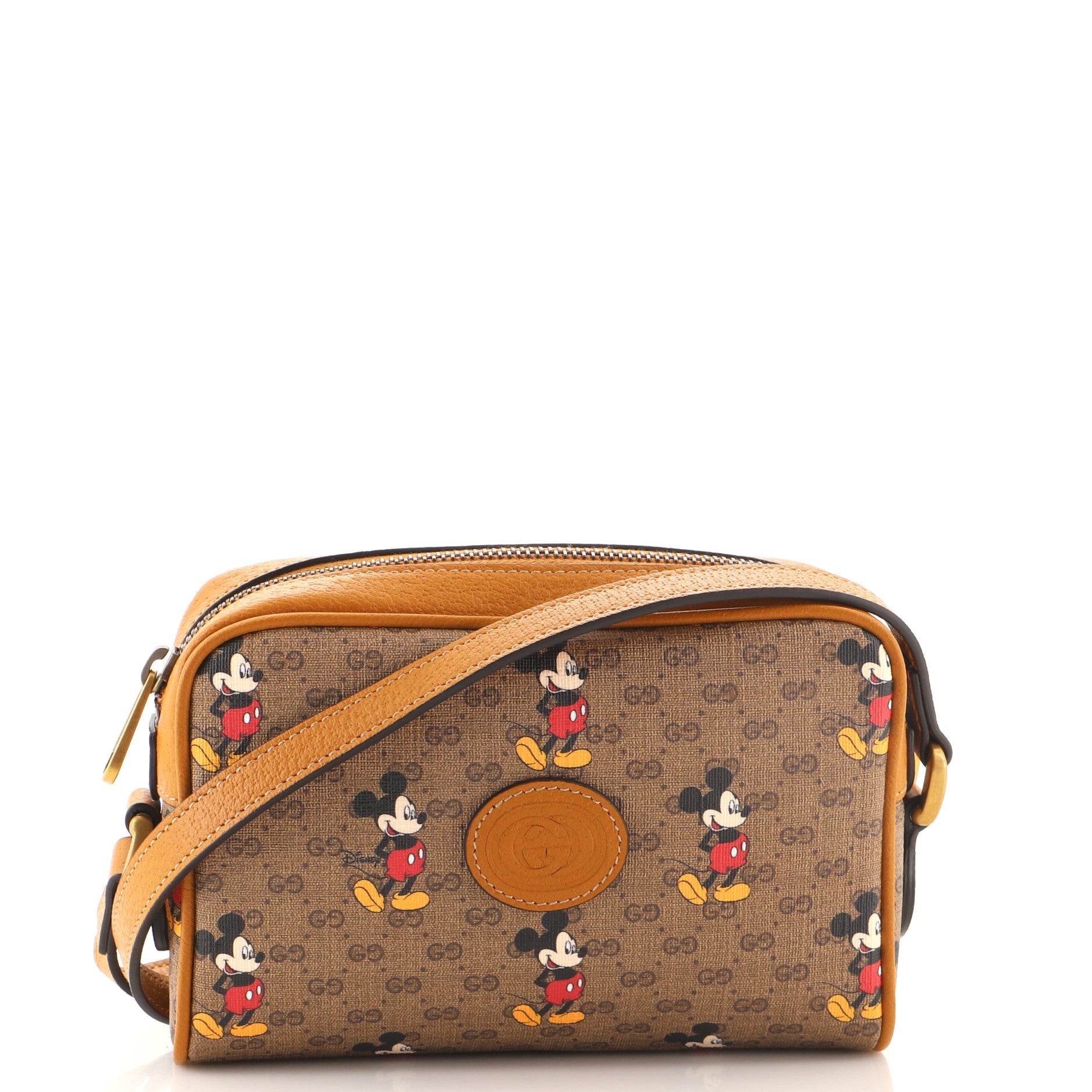 Disney Mickey Mouse Shoulder Bag Printed Mini GG Coated Canvas Mini