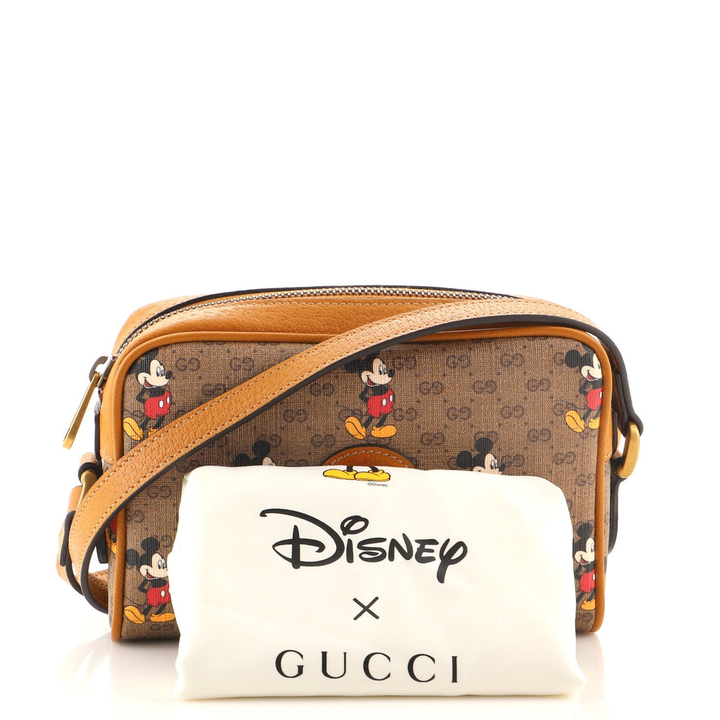 Disney Mickey Mouse Shoulder Bag Printed Mini GG Coated Canvas Mini