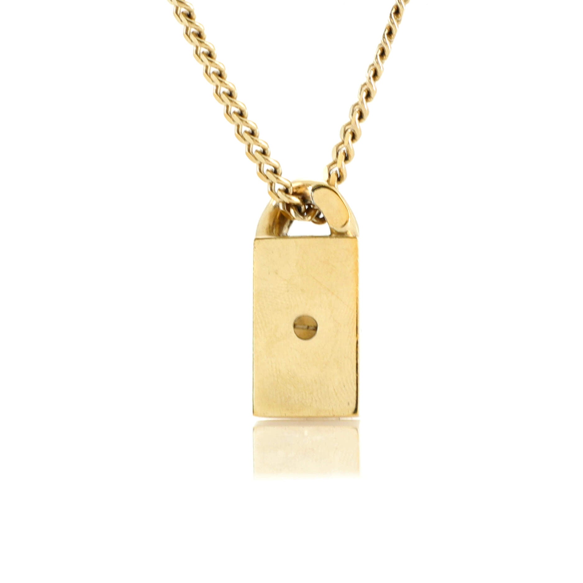 CC Dog Tag Pendant Necklace Metal with Crystals