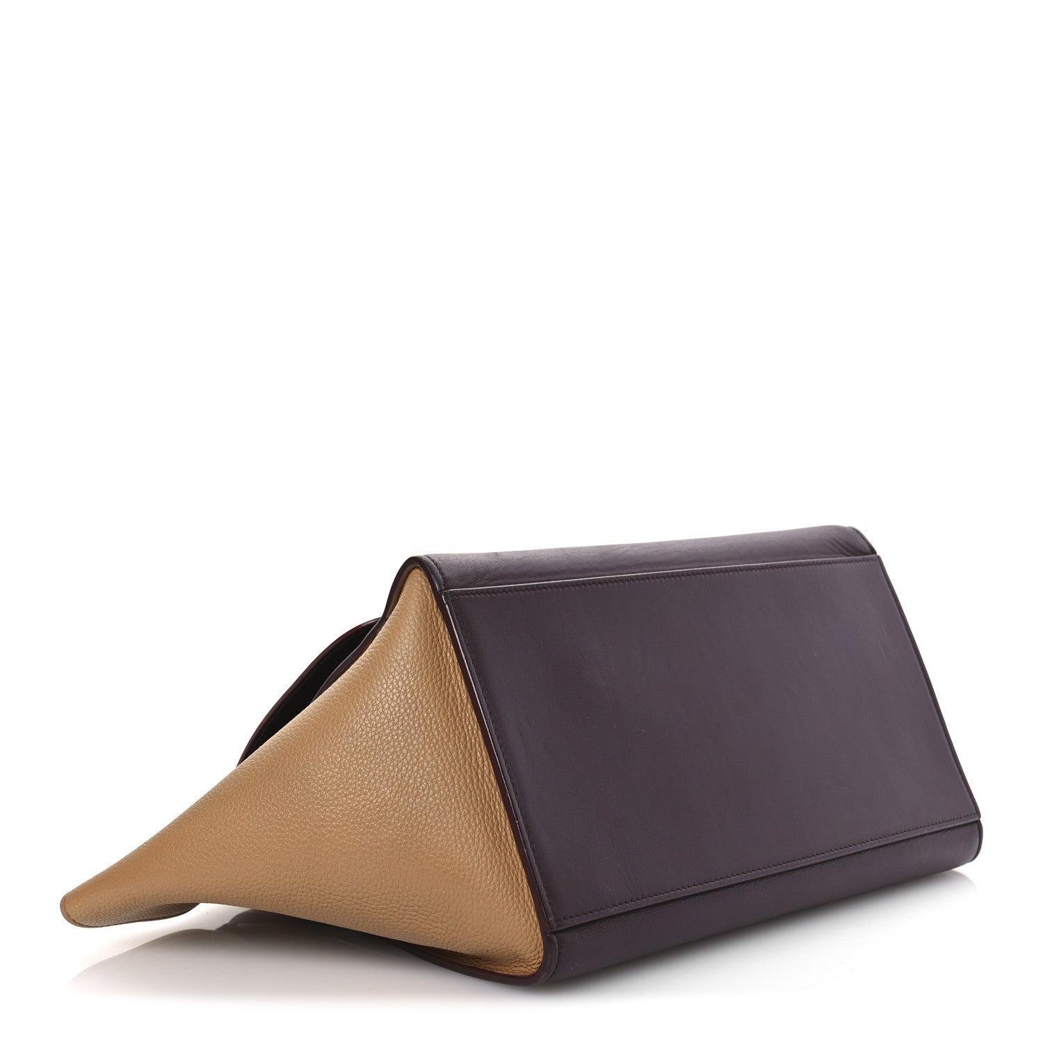 Satin Baby Grained Calfskin Small Tri-Color Trapeze Carmin