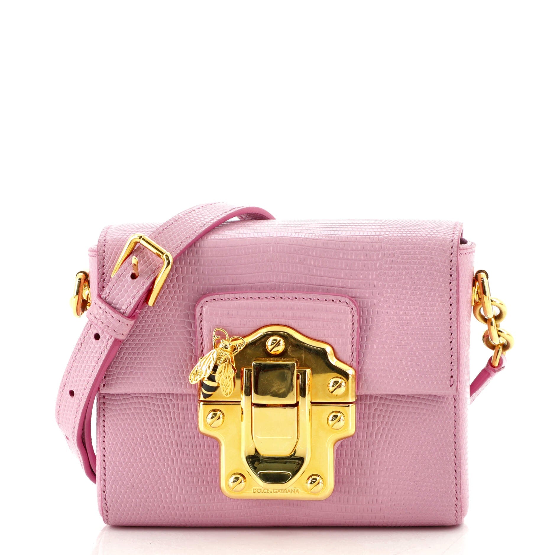 Lucia Shoulder Bag Lizard Embossed Leather Mini