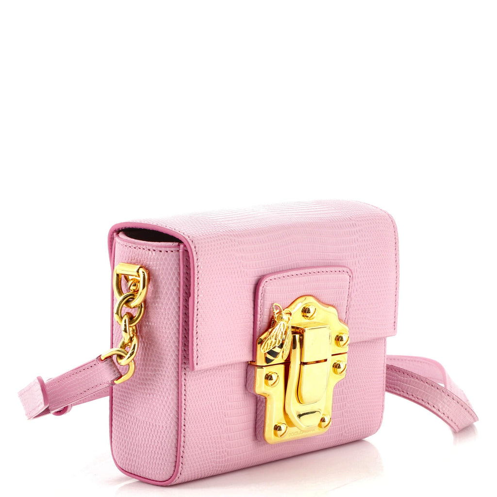 Lucia Shoulder Bag Lizard Embossed Leather Mini