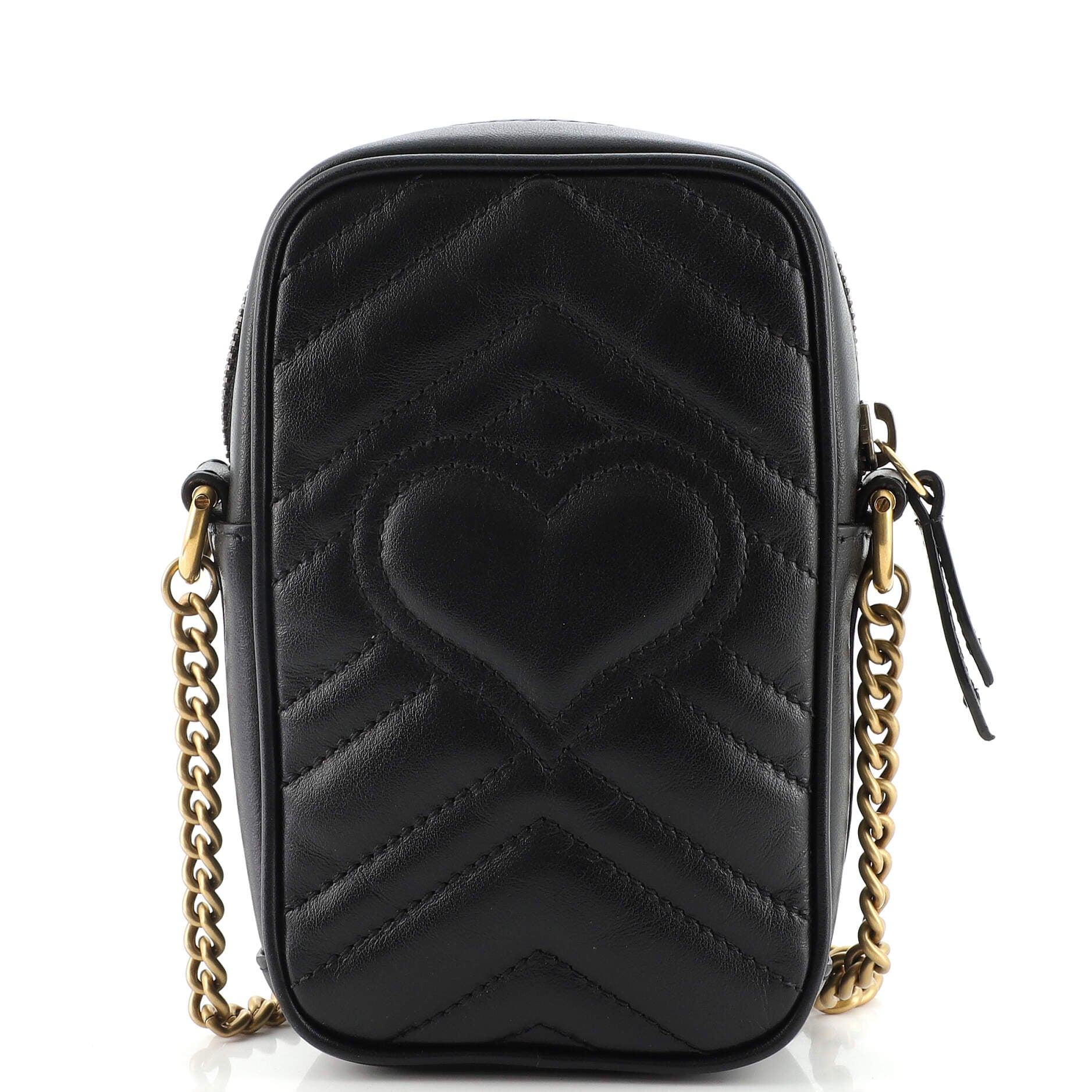 GG Marmont Vertical Phone Crossbody Bag Matelasse Leather Mini