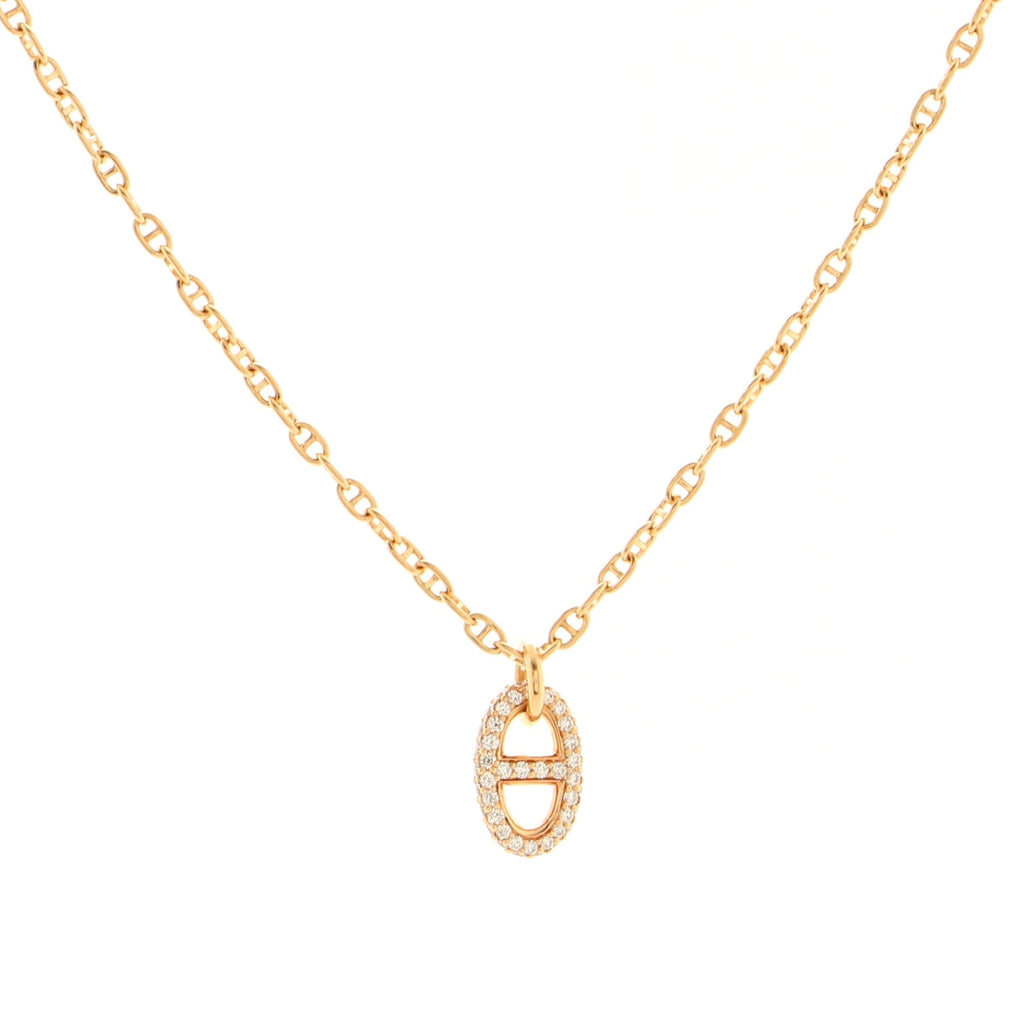 New Farandole Pendant Necklace 18K Rose Gold with Diamonds Small